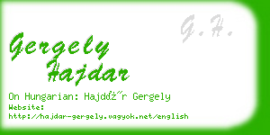 gergely hajdar business card